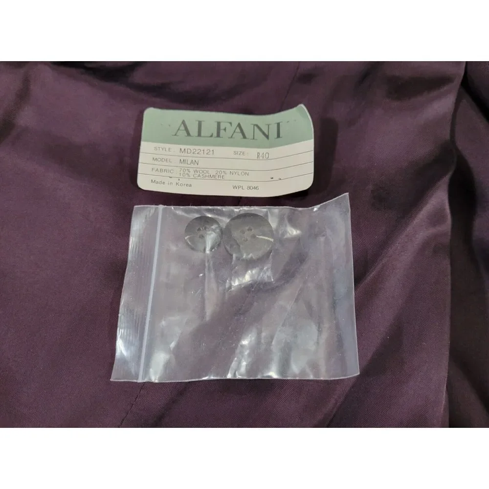 Alfani Sport Coat Men's 40R Wool Cashmere Blend Three Button‎ Fully Lined *READ*